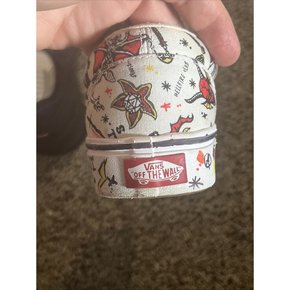 Vans x Stranger Things Customs Hellfire Club Slip On Shoes Womens 6.5 Mens 5 - Picture 7 of 9